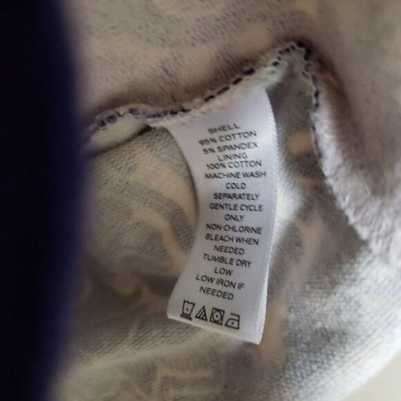 Isaac Mizrahi Floral Print Cardigan Blue Size Medium – Button Front Knit Top - Picture 6 of 14